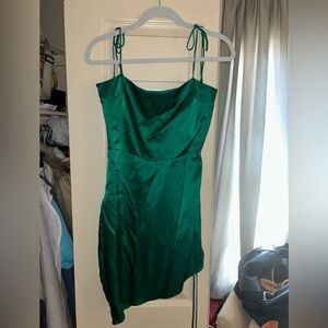 Amanda Uprichard Green Satin Dress